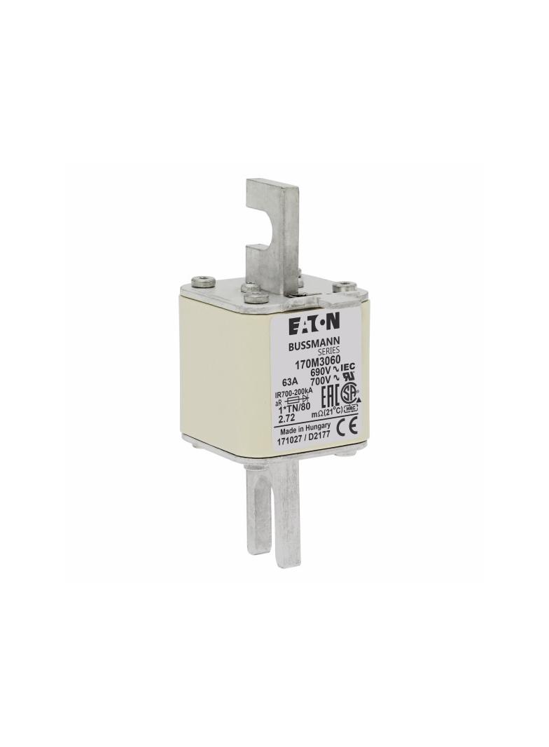 63A 690V 1*TN/80 aR INDICATOR FUSE Wkładka szybka 63A AC 690V compact DIN 1 45x58x104 mm, 170M3060 E