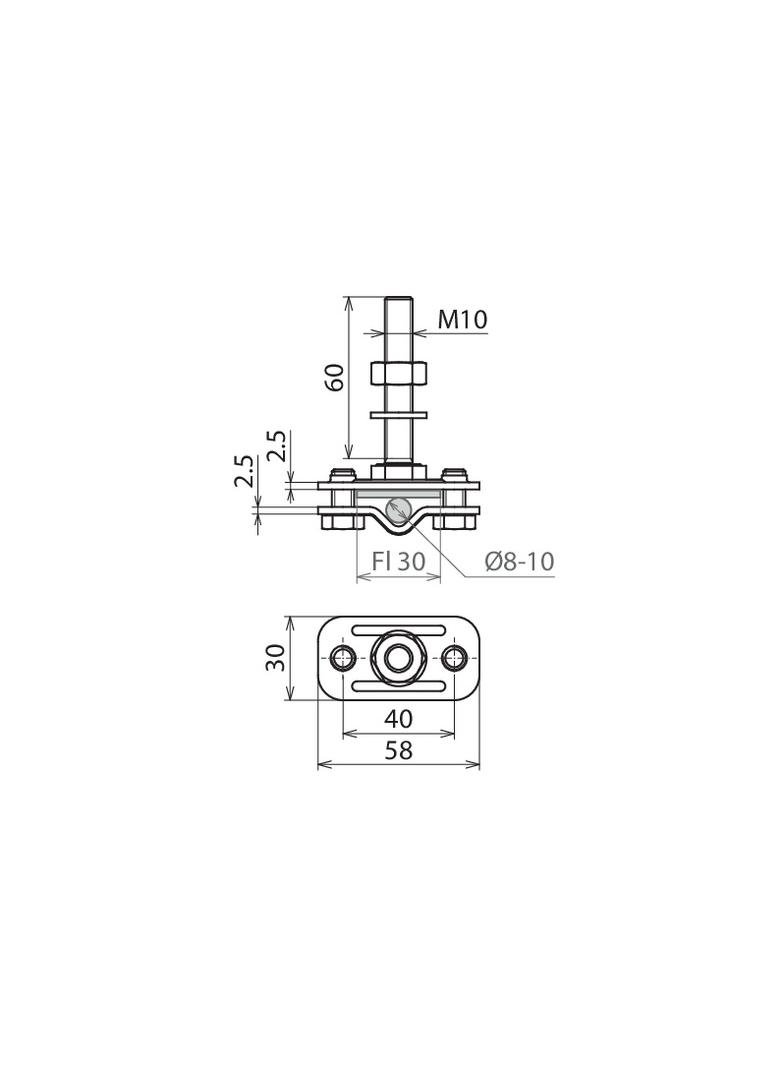 Zacisk do wypustu uziemiającego, NIRO