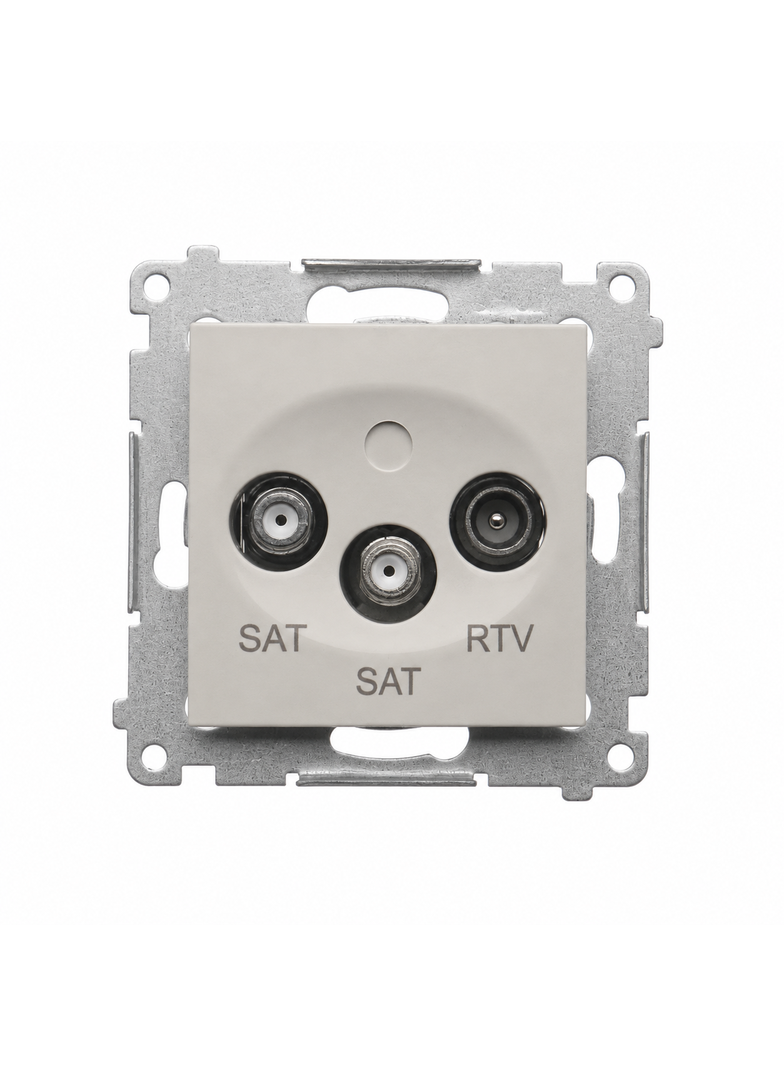 Simon 54 Gniazdo antenowe SAT-SAT-RTV satelitarne podwójne DASK2.01/42