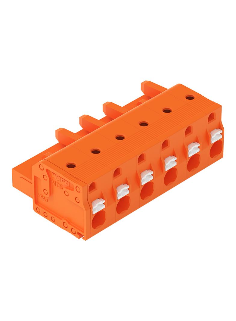 Gniazdo MCS‑MIDI Classic 6‑biegunowe pomarańczowe raster 7,62mm 2231‑706/026‑000 /50szt./ WAGO