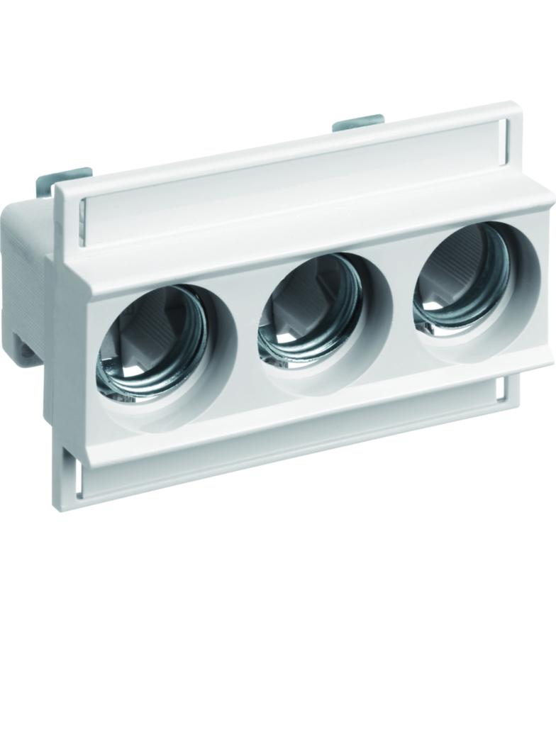 Gniazdo bezp. ceram. DII E27 3P 25A 500V TS35 zac.pałąk. 10mm2 LE27K-3 HAGER
