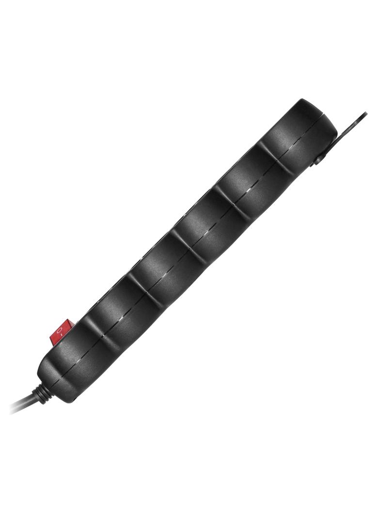 Przedłużacz 5-krotny 2P+Z (Schuko), z wyłącznikiem, 3m H05VV-F 3x1,5mm2, Imax=16A, płaska wtyczka, c ES-7(GS)/B/3 ORNO