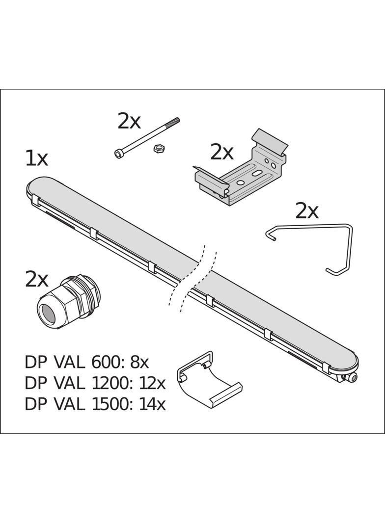 Oprawa DAMP PROOF LED VALUE 1500 50W 4000K IP65