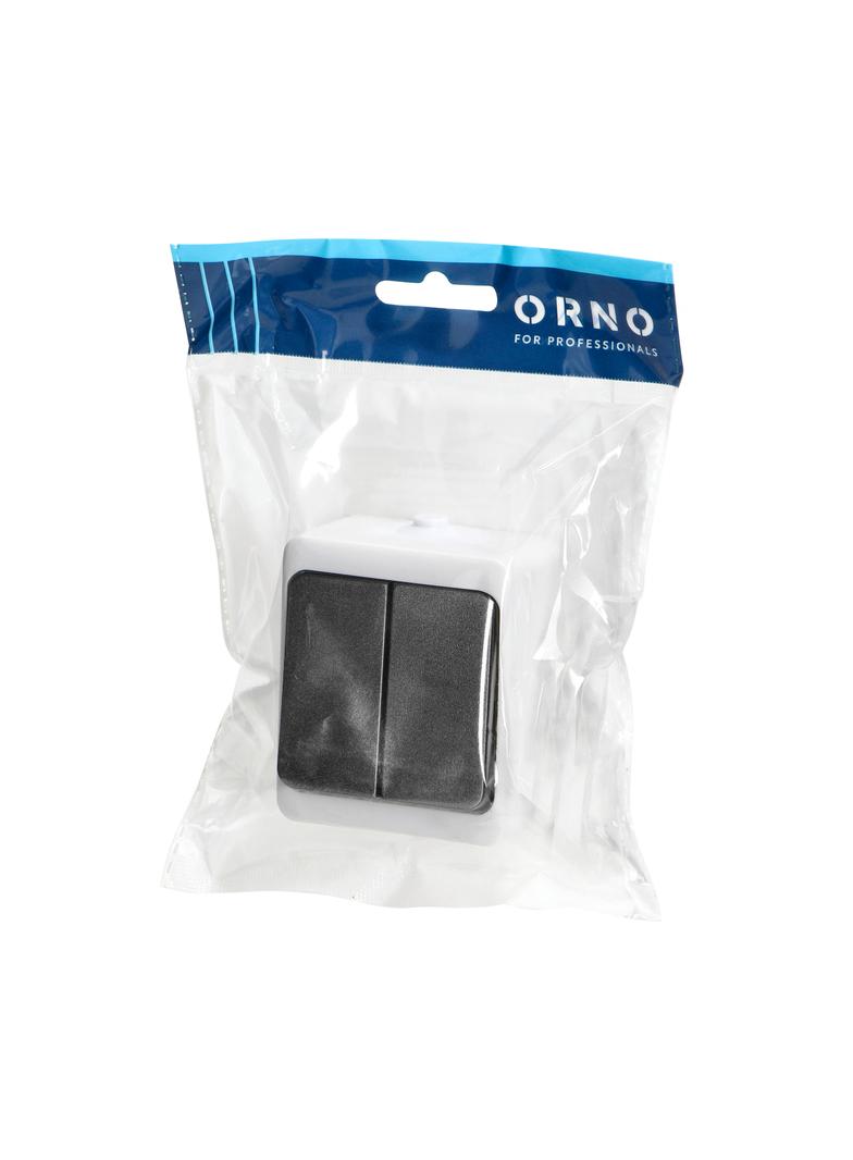 Łącznik świecznikowy AQUATIC MINI IP54 10A 230V AC biało-czarny OR-OE-7301/WB ORNO