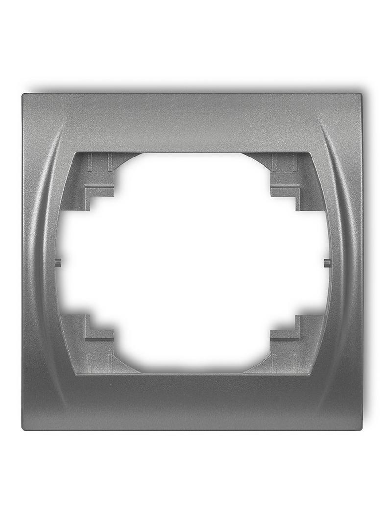 LOGO Ramka pozioma pojedyncza srebrny metalik