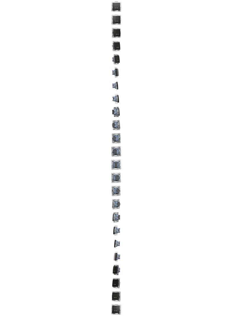 Simon 54 Łącznik świecznikowy z podświetleniem LED i do wersji IP44 16A 250V zaciski śrubowe czarny *Posiada wkładkę DU1W DW5ABL.01/49 KONTAKT