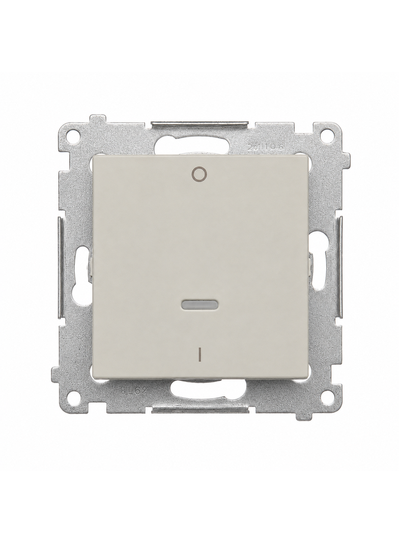Simon 54 Łącznik dwubiegunowy z podświetleniem LED kaszmir mat DW2L.01/42