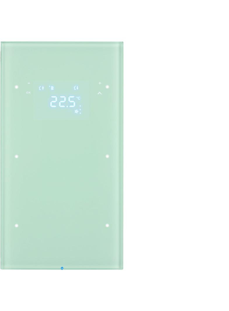 BERKER R.3 Sensor dotykowy podwójny z regulatorem temperatury szkło biały 75642050 HAGER