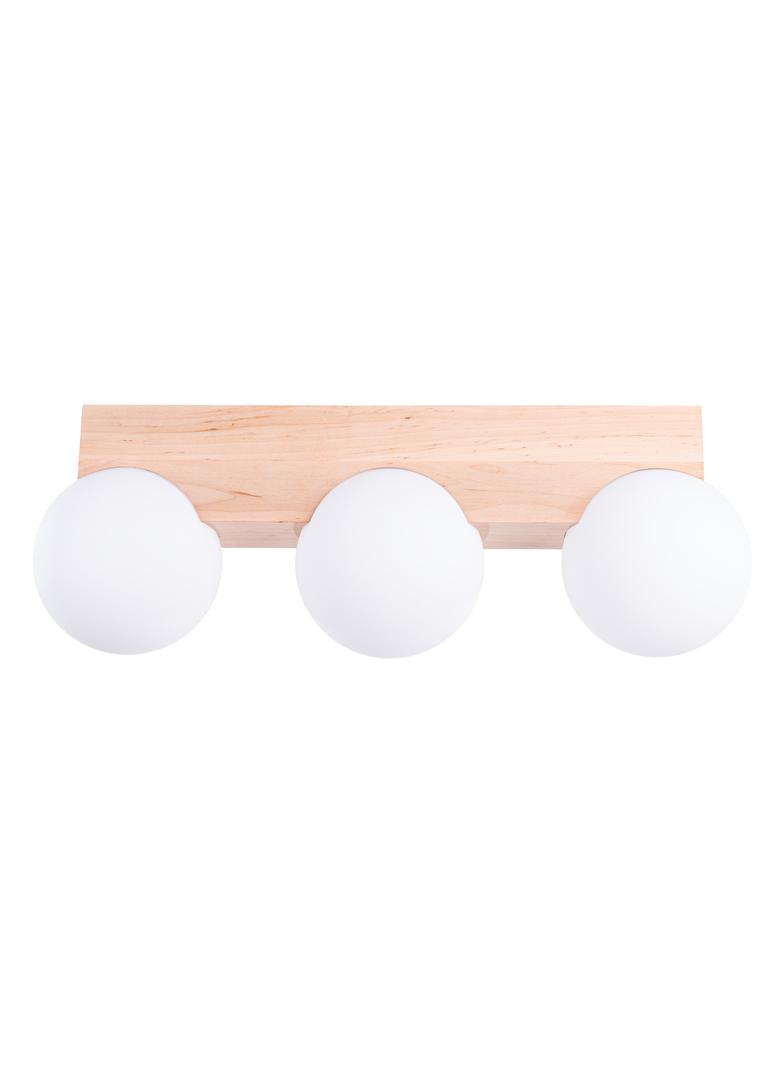 Sollux Plafon BULBO 3 naturalne drewno