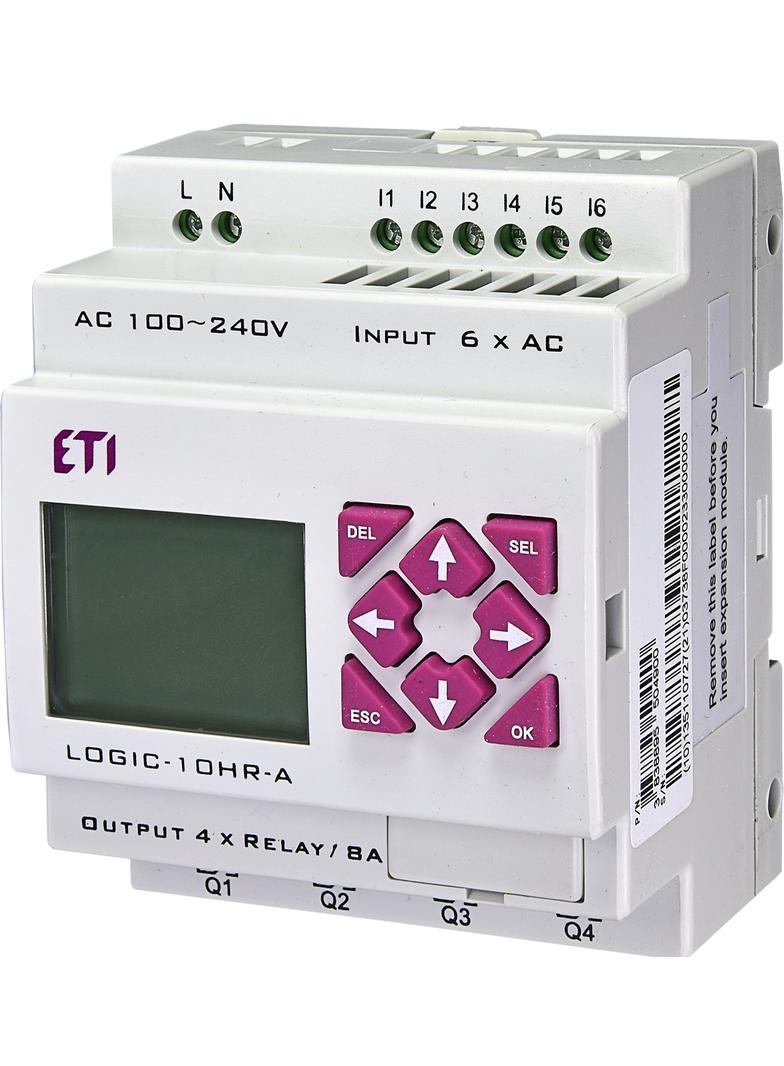 Przek. programowalny 100-240VAC 6/4 we/wy przek. LOGIC-10HR-A 004780001 ETI