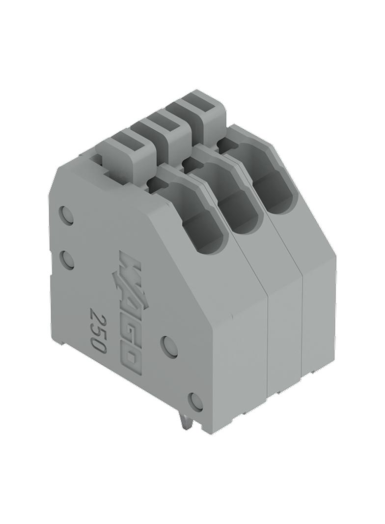 listwa zaciskowa do pł. drukowanych 2-bieg. szara raster 2,54 mm /130szt./ WAGO