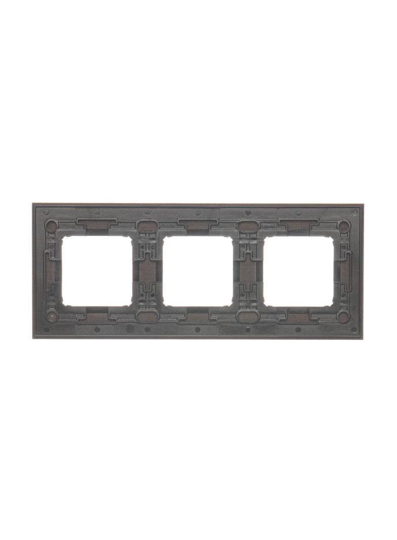 Simon 54 Nature Ramka 3-krotna Nature-Drewno, SREBRNE WENGE,