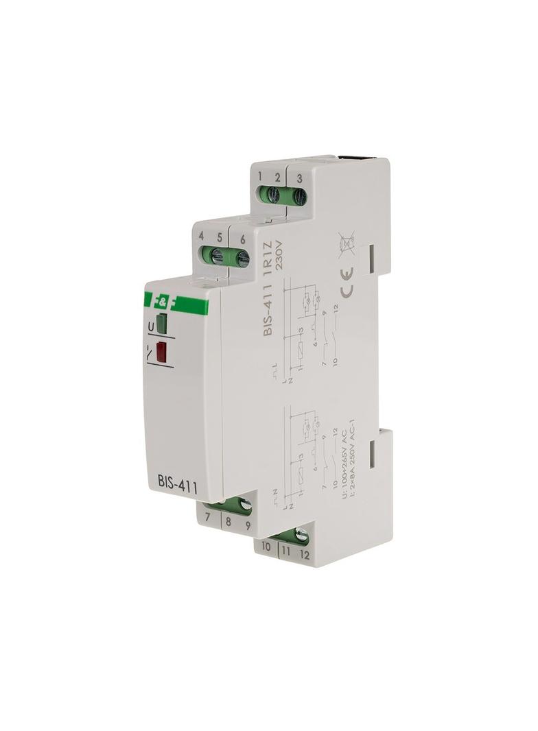 Przekaźnik bistabilny 230V 1R+1Z montaż na szynie DIN BIS-411-1R1Z F&F