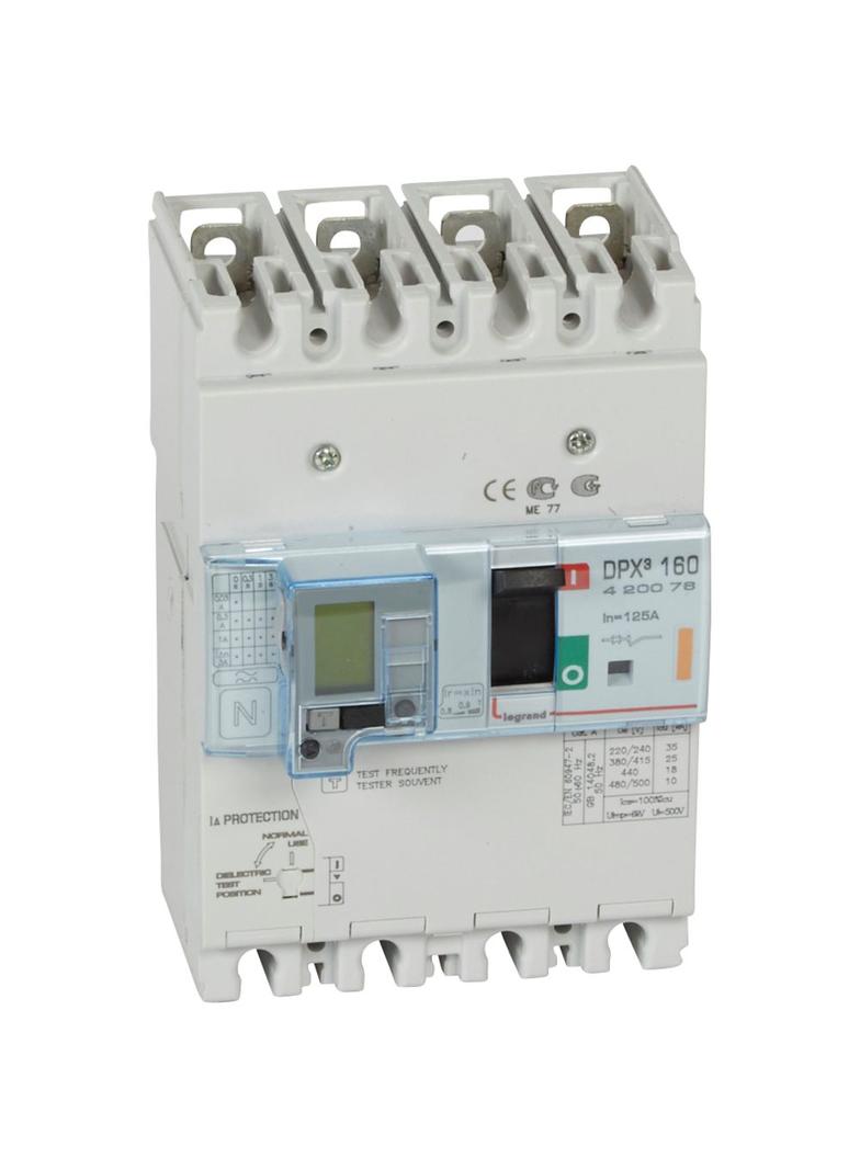 Wyłącznik DPX3 160 Z Zab. R-Pr. 4P 125A 25Ka 420076 LEGRAND