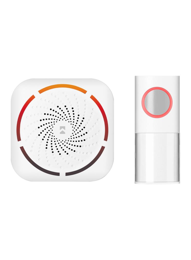 TULO DC , dzwonek bezprzewodowy bateryjny, learning system, 36 dźwięków, 150m, biały