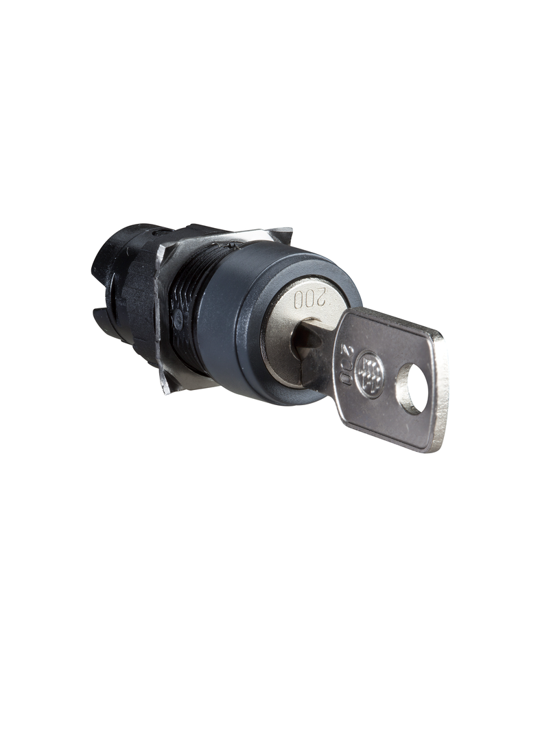 Harmony XB6 Przełącznik 2 położeniowy czarny stabilny klucz środek okrągły ZB6AGB Schneider
