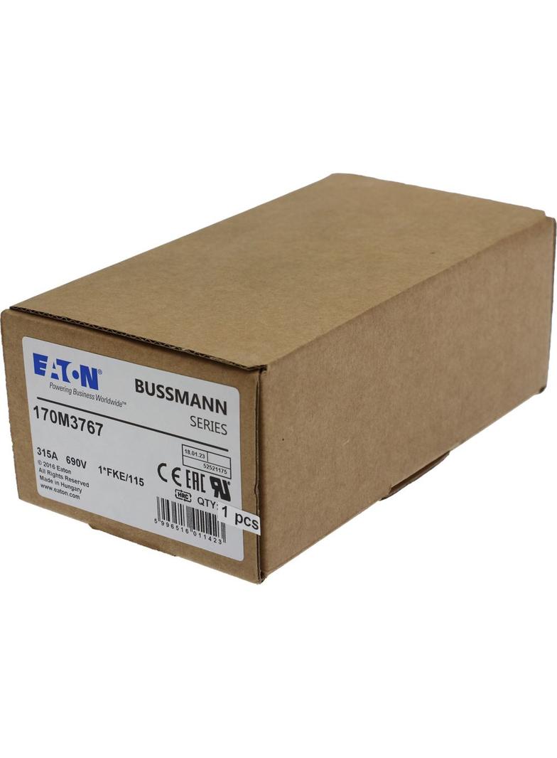 FUSE 315A 690V 1*FKE/115 AR UC Wkładka szybka 315A AC 690V rozmiar 1 45x59x148 mm aR 170M3767 EATON