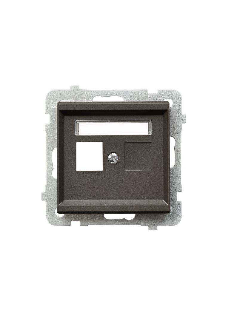 SONATA Obudowa gniazda pojedynczego typu Keystone prosta - kolor czekoladowy metalik