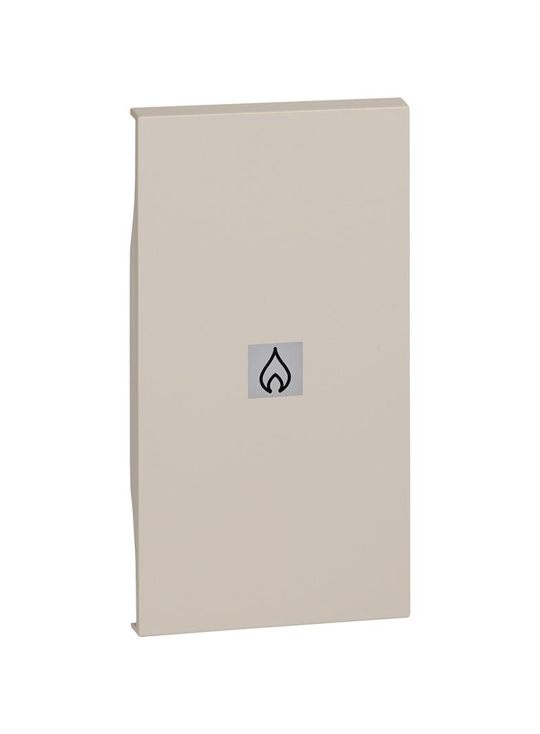 LIVING NOW - KLAWISZ Z OKIENKIEM PODŚWIETLENIA  OGRZEWANIE  - 2 MODUŁY - PIASKOWY BEŻ, Bticino