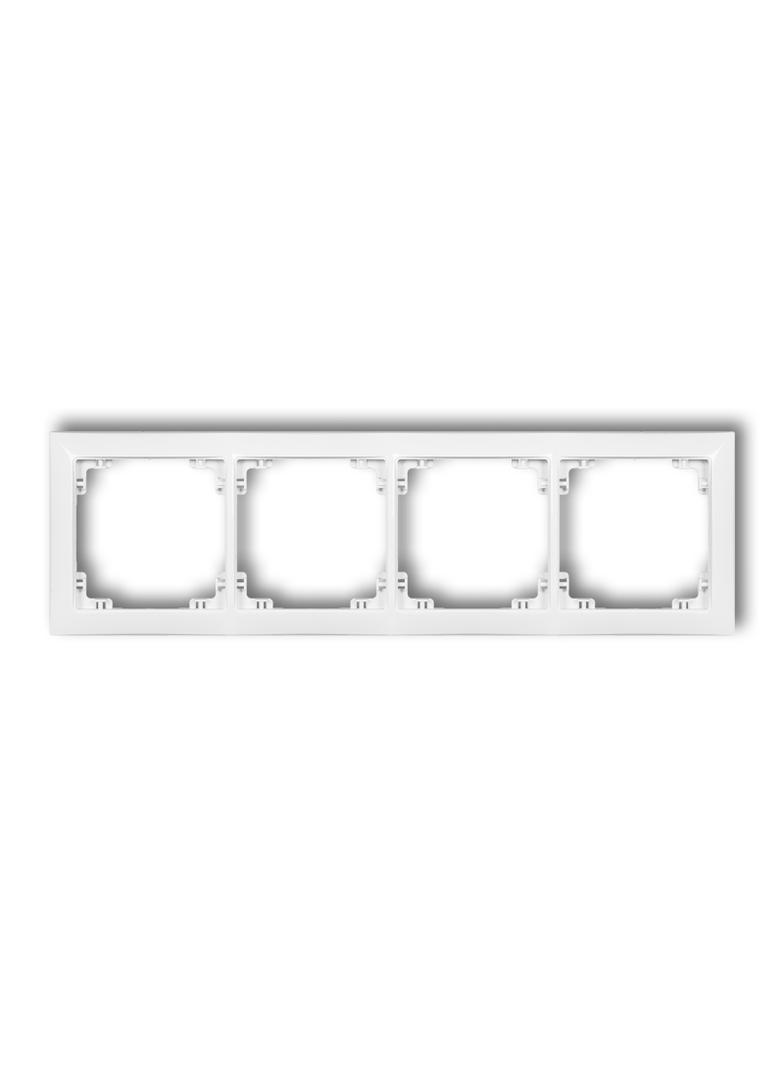 DECO Ramka uniwersalna poczwórna z tworzywa DECO Soft biała