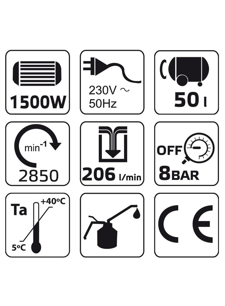 Kompresor olejowy 50l, 230V