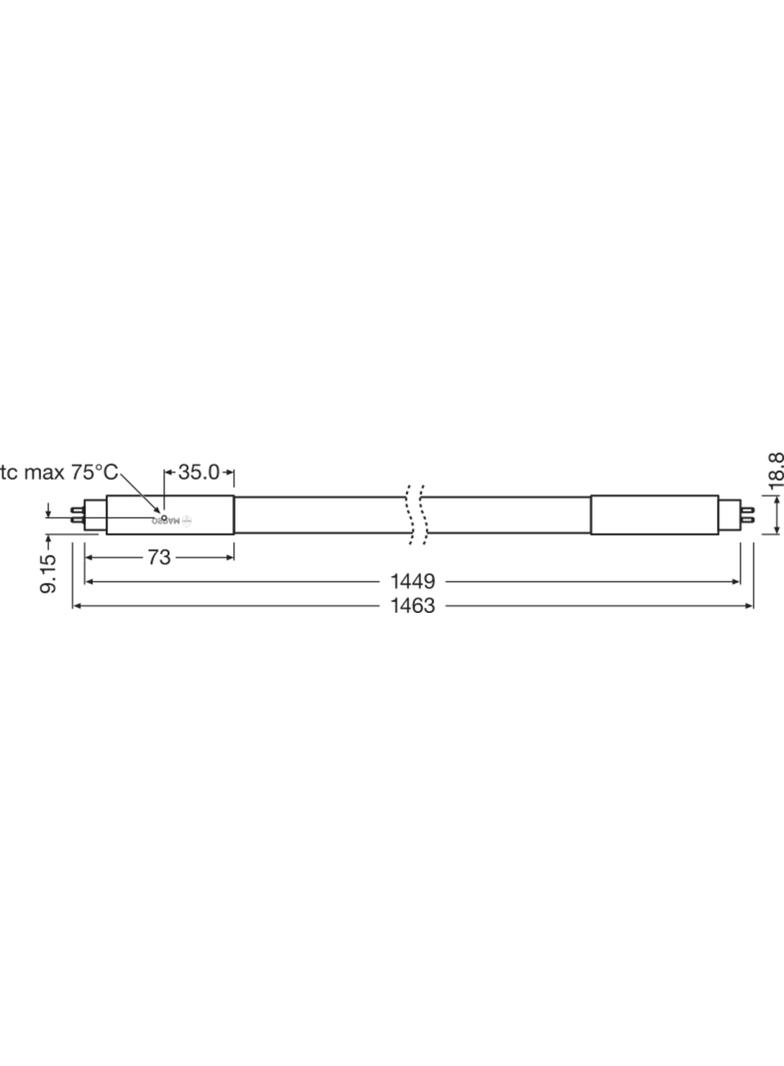 SubstiTUBE T5 AC HO 80 1449 37W 830 LEDVANCE