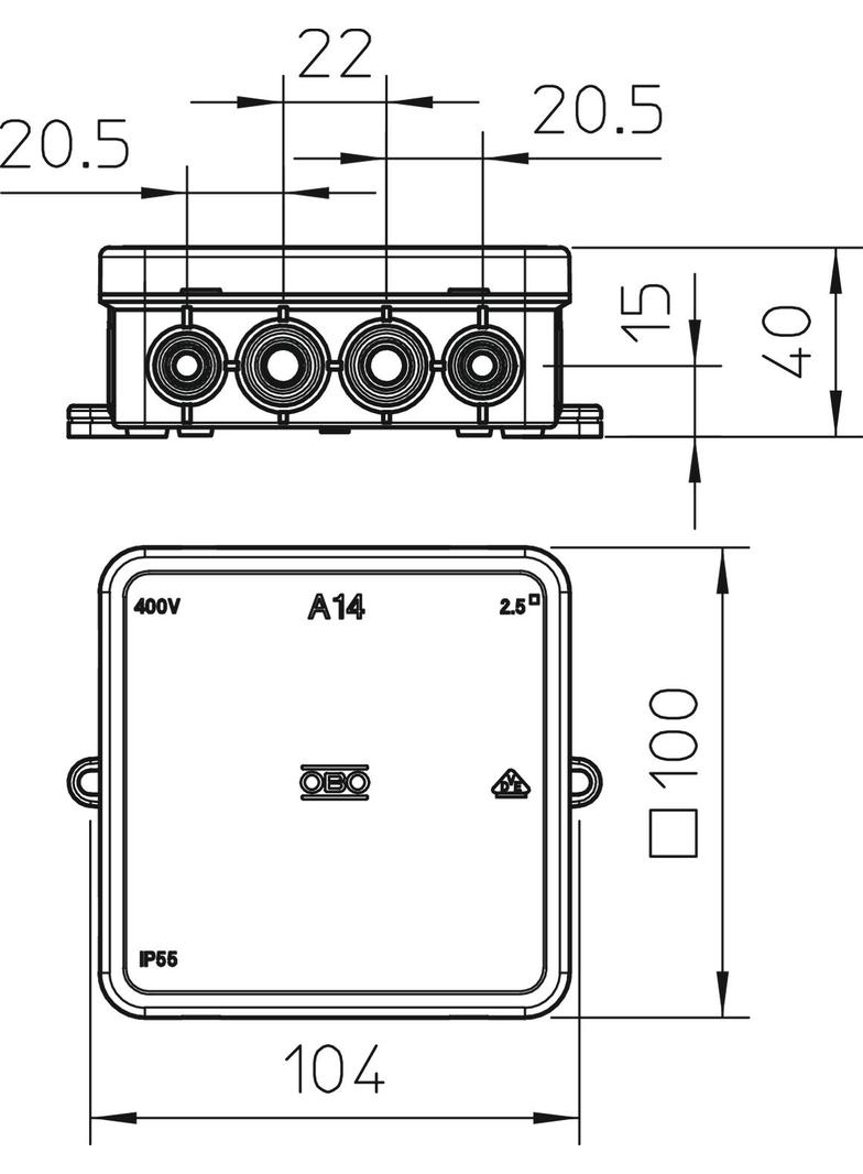 A 14 HF RO, Puszka odgałęźna