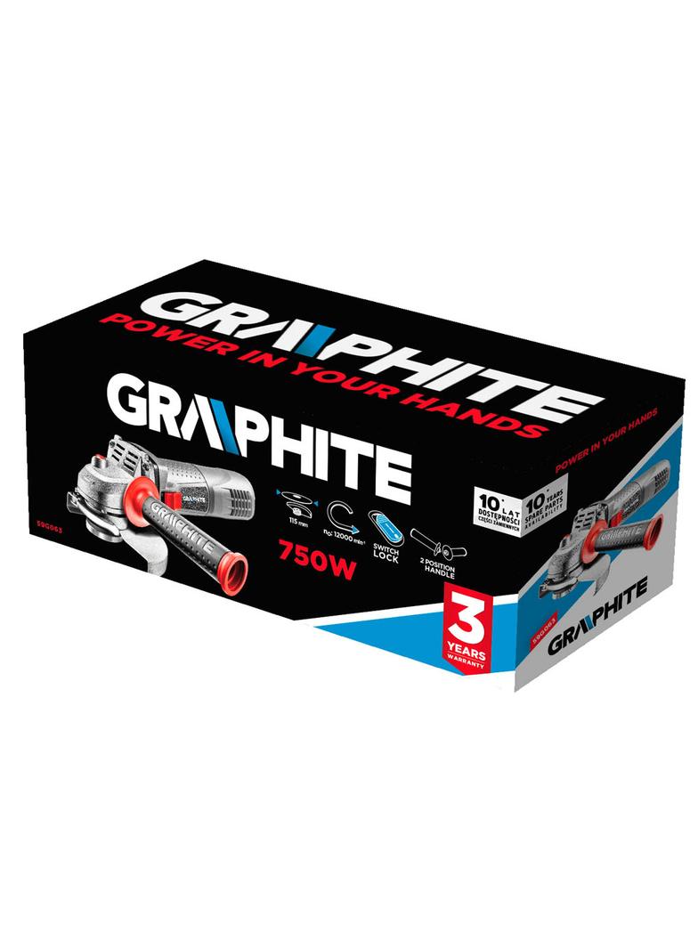 Szlifierka kątowa 750W, tarcza 115 x 22.2 mm, obroty 12 000 min?1