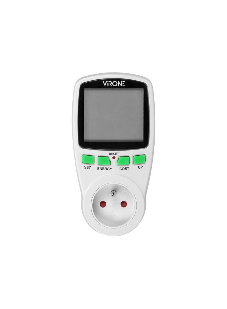 Jednotaryfowy watomierz kalkulator energii z wyświetlaczem LCD jedna taryfa wbudowany akumulator EM-