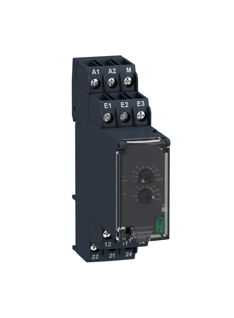 Zelio Control Przekaźnik pomiarowy 1/100V AC/DC, 2C/O