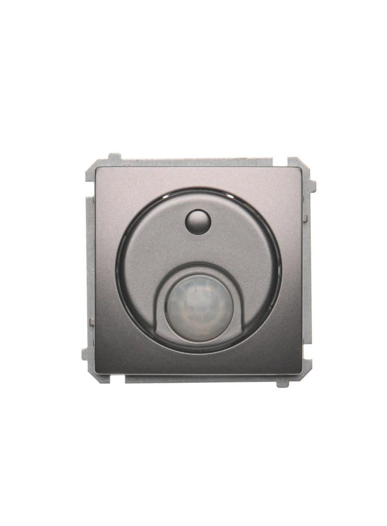 Simon Basic Łącznik z czujnikiem ruchu z przekaźnikiem 8(2) A 230V. Wymagana instalacja 3-przewodowa stal inox BMCR10P.01/21 KONTAKT