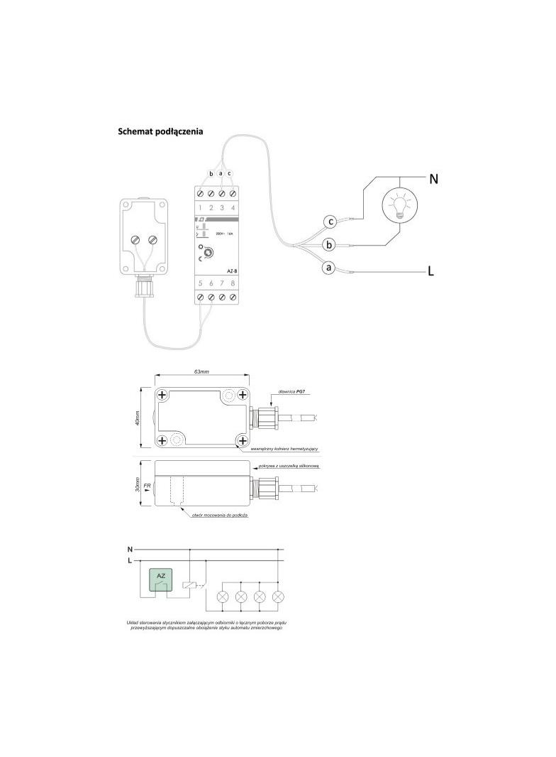 automat zmierzchowy z zewnętrzną sondą hermetyczną AZ-PLUS