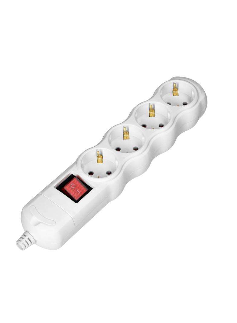 Rozgałęźnik wielogniazdowy 4x2P+Z z wyłącznikiem Schuko biały OR-AE-13265(GS)/W ORNO