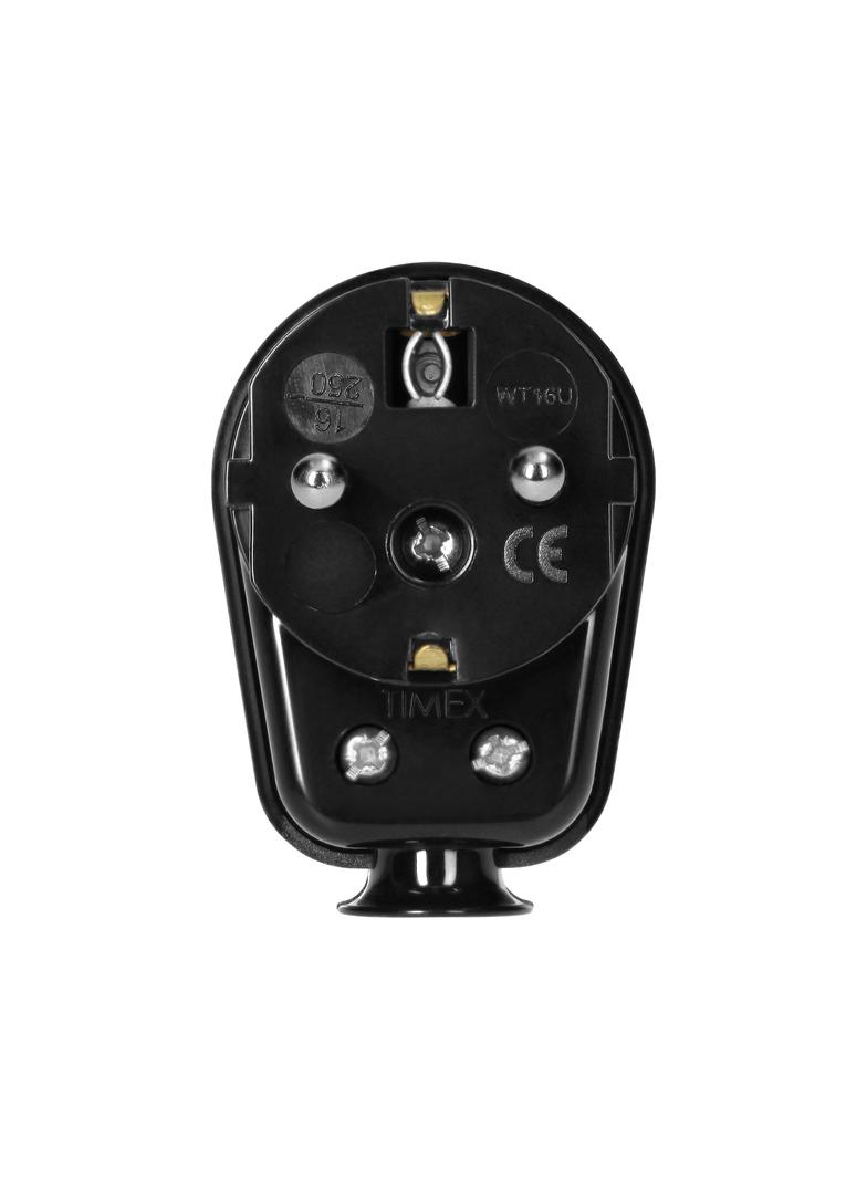 Wtyczka kątowa Uni-Schuko, 2P+Z , 16A, Czarna