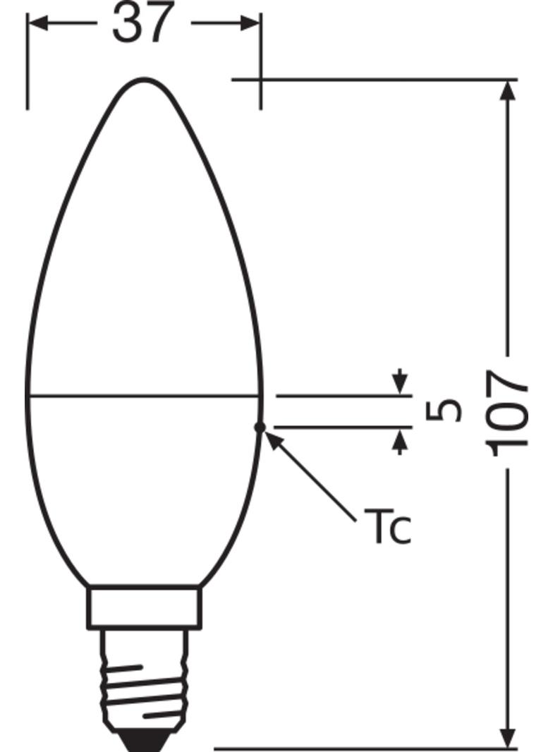 Lampa LED STAR+ CL B RGBWFR 40 dimmable via remote control 4,9W 827 E14