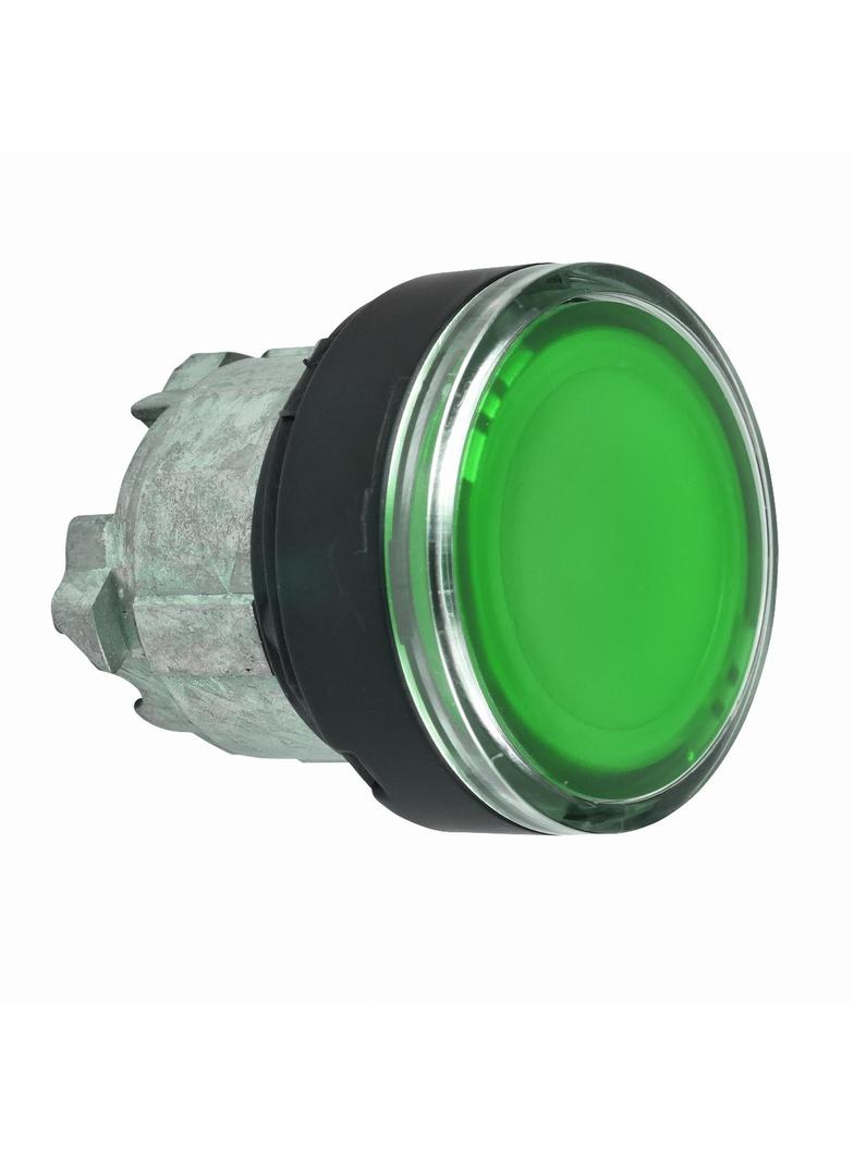 Harmony XB4 Przycisk płaski O22 zielony samopowrotny LED okrągły metalowy ZB4BA387