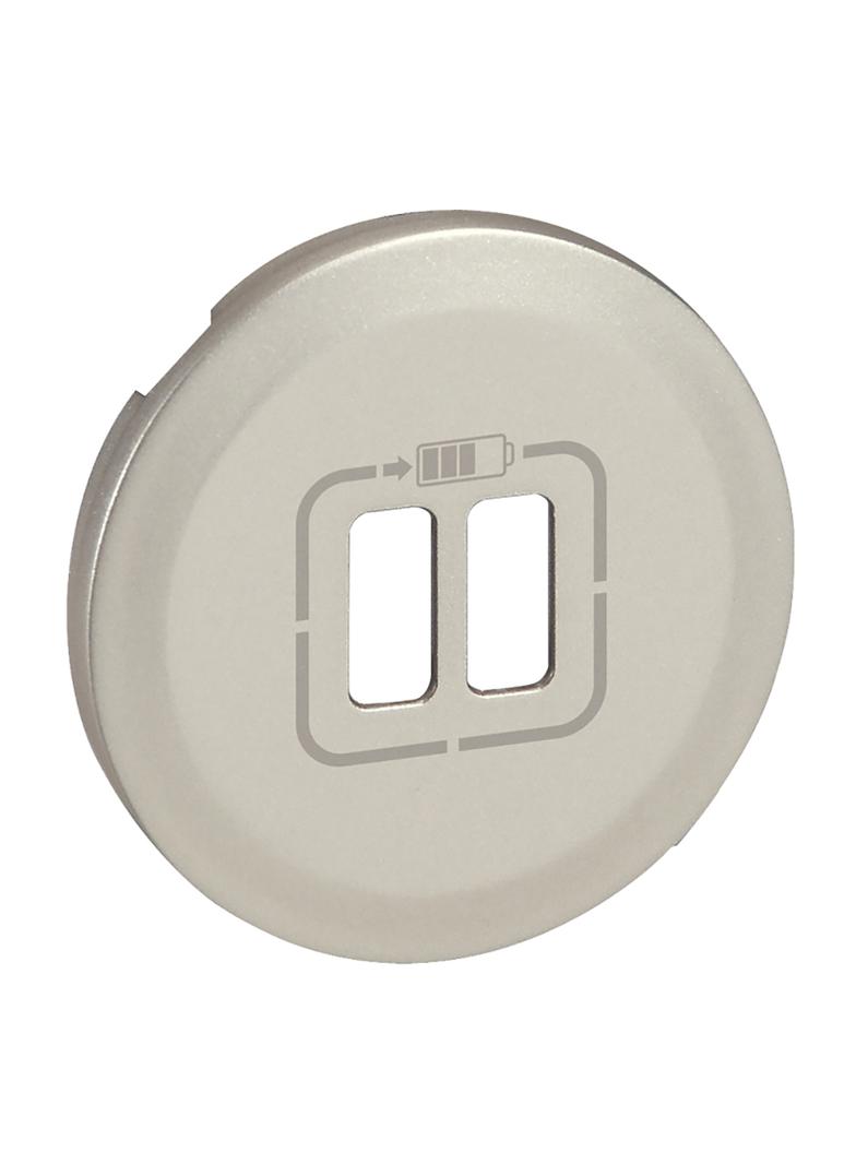 CELIANE - PLAKIETKA GNIAZDA ZASILAJĄCEGO 2 X USB TYTANOWA, Legrand
