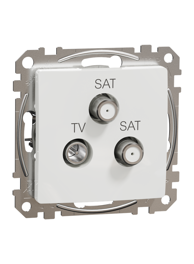 Sedna Design & Elements Gniazdo antenowe TV-SAT-SAT końcowe 4dB białe SDD111481S Schneider