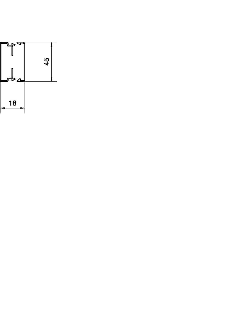 tehalit.LF Kanał elektroinstalacyjny PVC 18x45mm biały LF1804509016 HAGER
