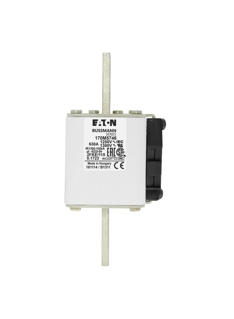 FUSE 630A 1250V 2FKE/115 AR CU Wkładka szybka 630A AC 1250V rozmiar 2 61x77x160 mm aR IEC, 170M5746