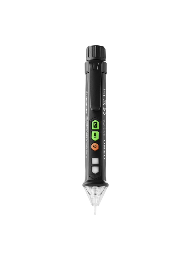 Indukcyjny tester napięcia, 12-1000 V AC/DC, latarka, czarny OR-AE-13276 ORNO