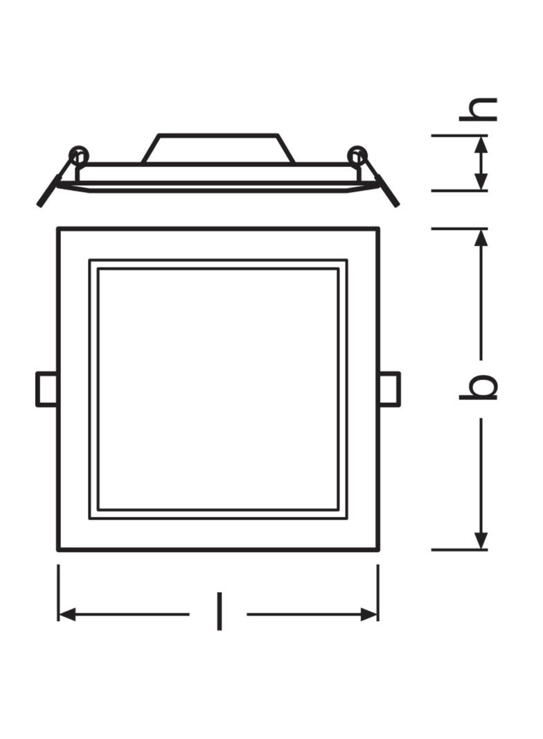 Panel LED Podtynkowy wpuszczany 12W 6500K DOWNLIGHT Slim SQ155 kwadrat 4058075079311 LEDVANCE