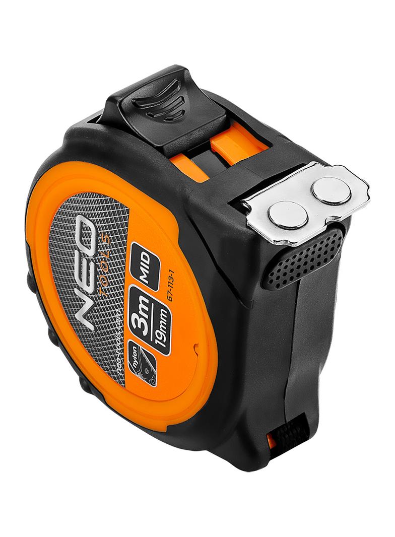 Miara zwijana stalowa 3 m x 19 mm, magnes