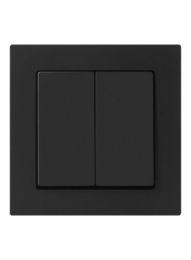 Łącznik podtynkowy świecznikowy Malta, 10A, 250V, WP-2M, czarny mat FMS-101/B ORNO