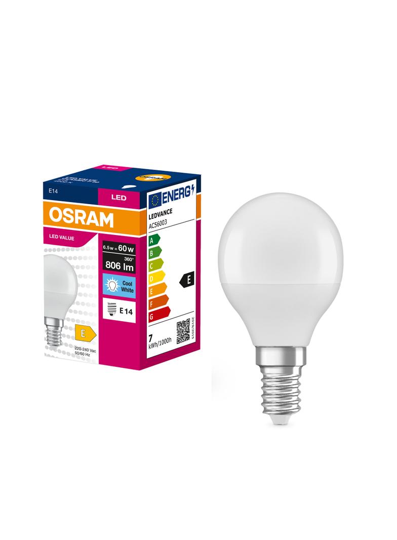 Żarówka LED E14 7,5W/840 E14 VALUE CL P FR 60 non-dim 7,5W/840 4058075311923 LEDVANCE