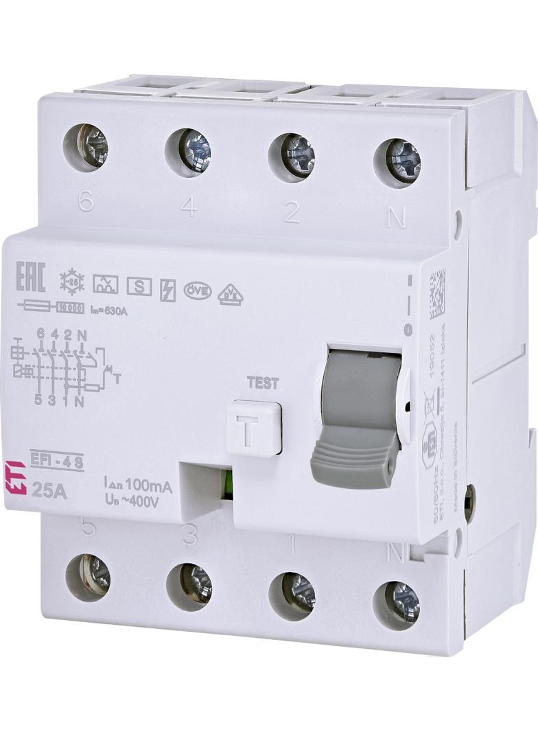 EFI-4 A S 25/0.1 Wyłącznik różnicowoprądowy - selektywny