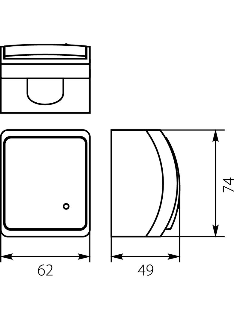 VW-6L Koala Łącznik światło podświetlany n/t IP44 brąZ-156-52 61.357 OPATÓWEK