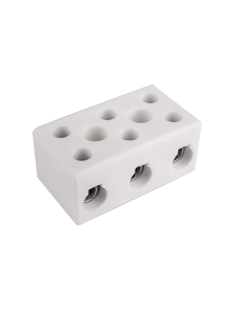Złączka gwintowa porcelanowa 16mm² 3‑tory biała z 2 otworami montażowymi CPO‑30A‑3P 80733516 /10szt./ SIMET