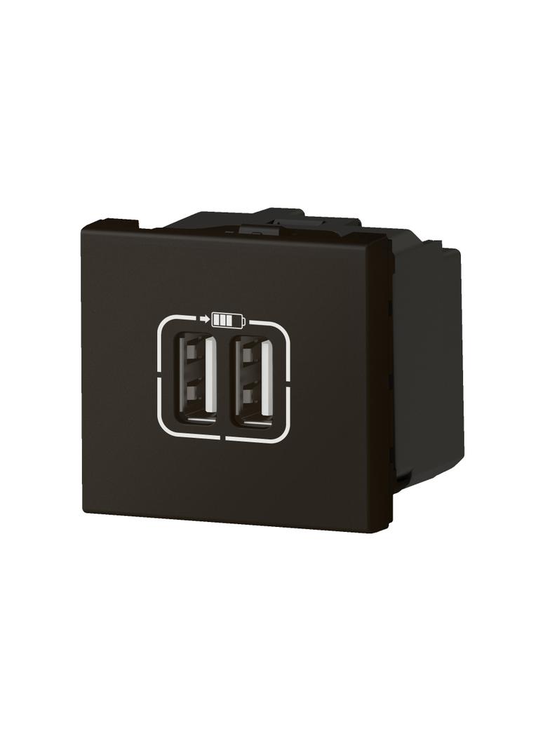 MOSAIC - Ładowarka 2 x USB 2400 mA Typ-A + Typ-A antracyt, Legrand