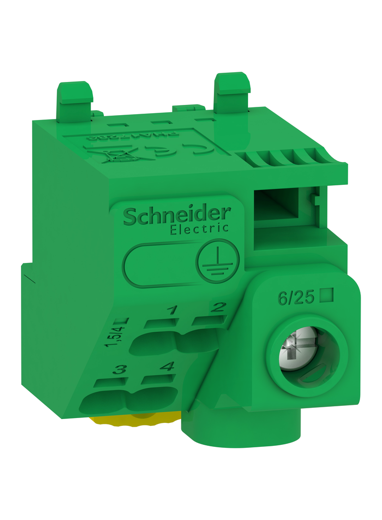 Blok zaciskowy PE, 5 wejść